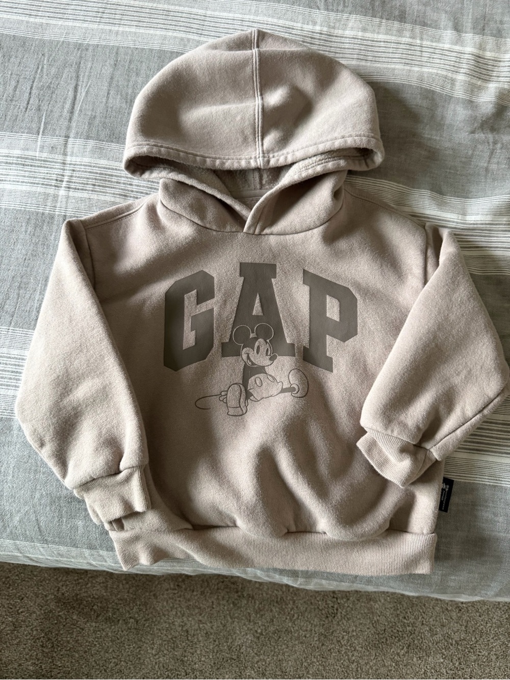 GAP Kids Hoodie with Mickey Graphic - Light Beige